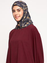 Nabia Black and Yellow Floral Printed Scarf